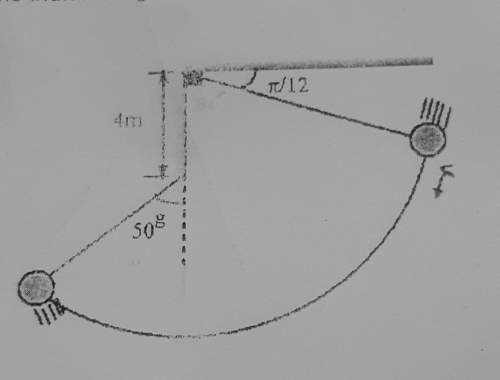 Un péndulo se mueve como se indica en la figura. calcular la longitud del péndulo, si su extremo rec